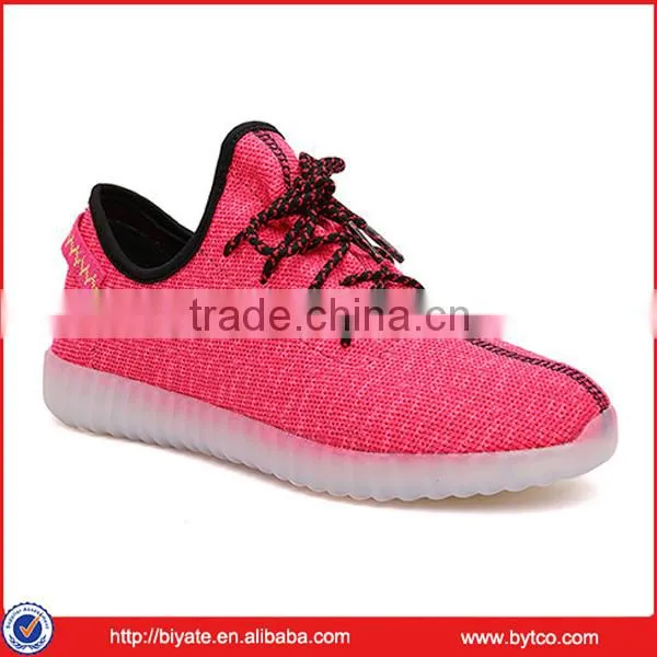 Hot Sale New Design Flyknit Led Shoes With 7 Led Color photo-3