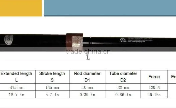 Safety Locking Self Locking Gas Spring YQ10/22-145-475(a-a)120 photo-6