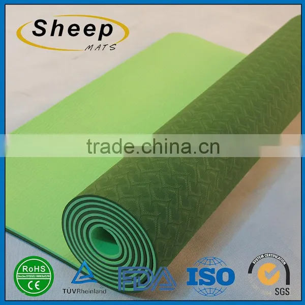 Customized Fitness Portable Carrying Tpe Folding Yoga Mat