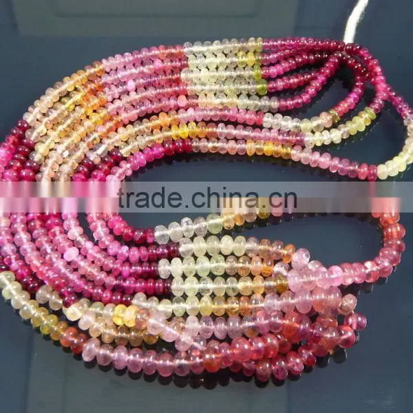 Natural Umba Sapphire Rondelles Beads photo-6