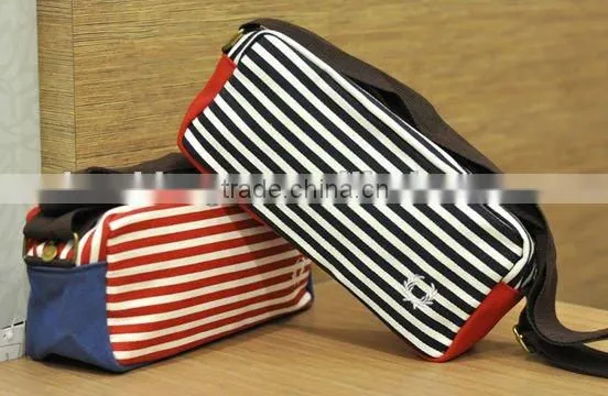 Navy Stripe Tote Bag Blue&Red