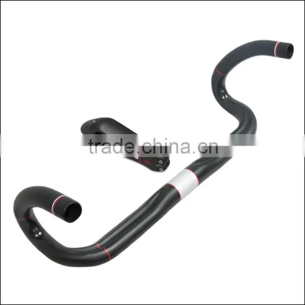 2016 Xinshun Mountain Bikes Carbon Handlebar Mtb Road Bike Accessories Bicycle Parts Grips With Stem BH2212 photo-3