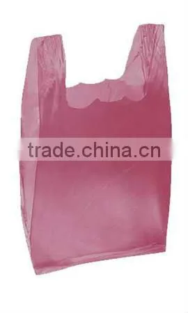 China Market Custom Logo Red T-shirt Bag