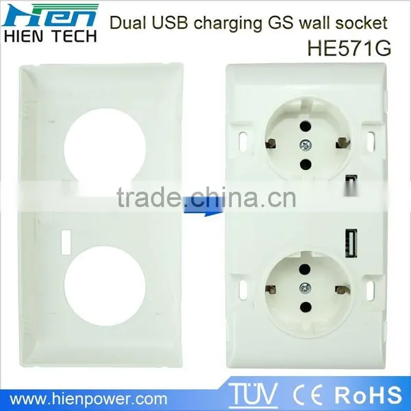 China Manufacture Usb Wall Socket Europe Wall Outlet Socket eu photo-3