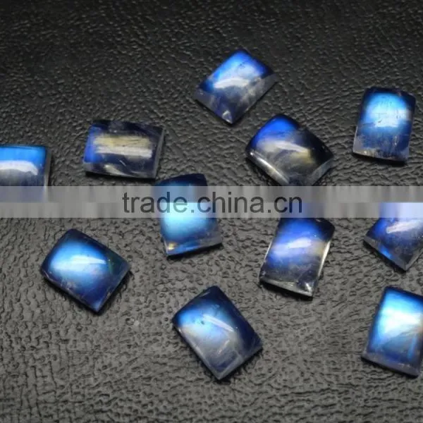 Rainbow Moonstone Rectangular Cut Cabochon, 7x5mm Rectangular Cut Stone photo-3