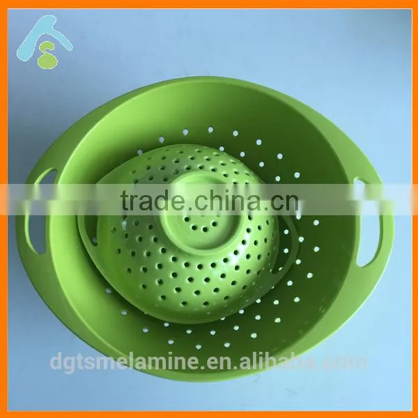 Green Melamine Hanging Vegetable Wash Basket Made in China photo-2