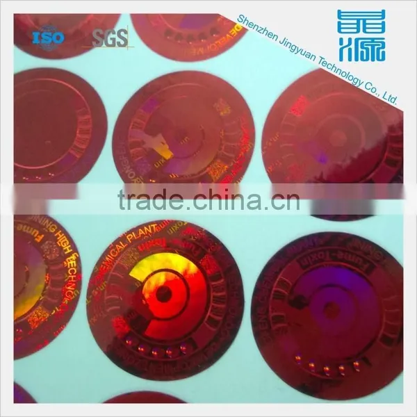 Red Round Customized Label 3d Holographic Display photo-4