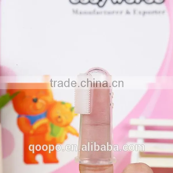 Food Grade Soft Non-toxic Baby Finger Silicone Rubber Toothbrush Holder photo-2