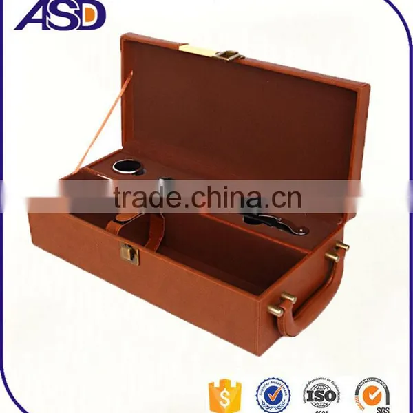 Customized Logot Printing Single Bottle pu Wine Box photo-2
