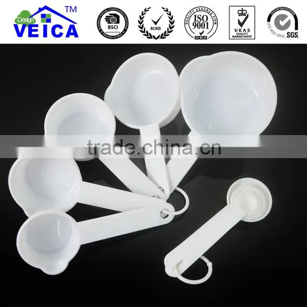 10pcs kitchen tool set white plastic measuring spoons and measuring cups measuring tools set