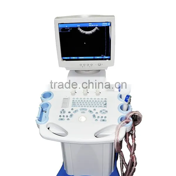 CE ISO Approved White Color Full Digital Trolley Ultrasound Scanner photo-3