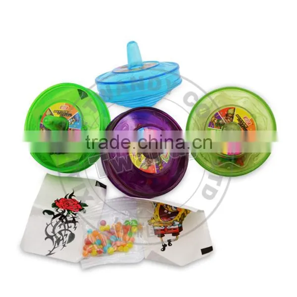 Novelty Peg-top Plastic Toy Candy With Tattoo Paper photo-3