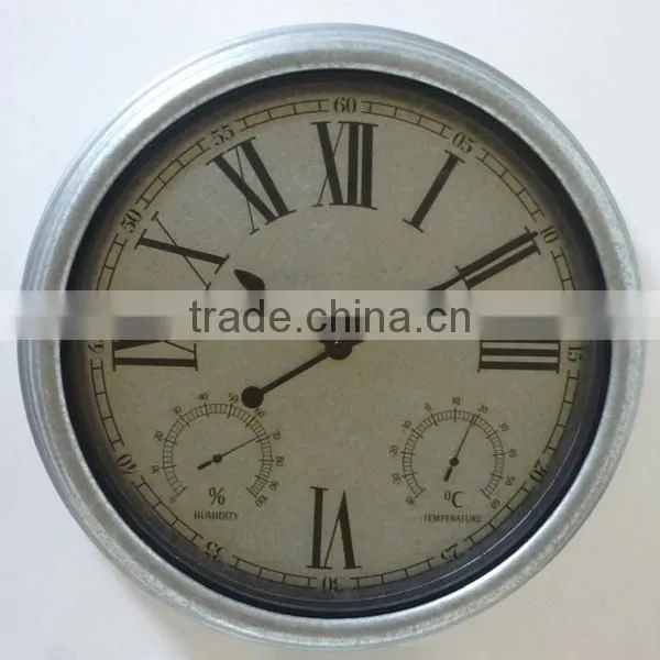 15 Inch 3 In 1 Farm Metal Clock Outdoor Clock photo-4