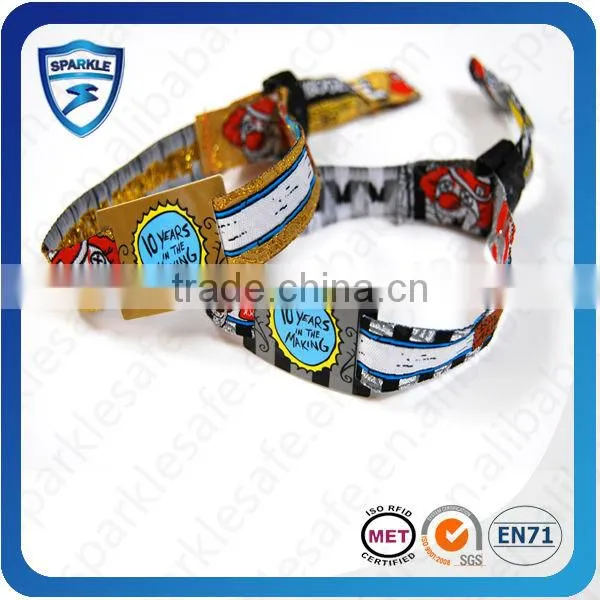 Hot Sell Rfid Fabric Wristband With Plastic Fastener photo-4