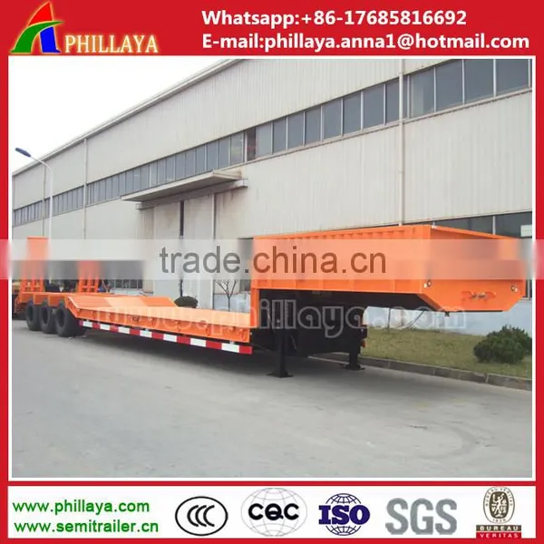 Shandong Brand Tri-axial Low Bed Drop Deck Truck Trailer For Sale In Jamaica photo-2