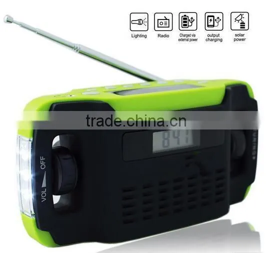 Hight Quality Low Price Crank Hand Solar Powered Radio AM/FM photo-5