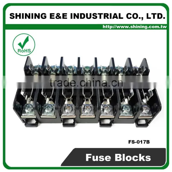 FS-017B 600V 10 Amp 7 Way Midget Type Din Rail Glass Fuse Holder photo-3
