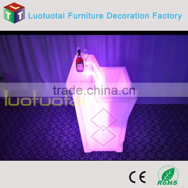 112CM High PE Plastic Illuminated Bar Corner Unit/LED Bar Counter /LED Bar/LED Illuminated Bar Hire LTT-BC05A photo-3