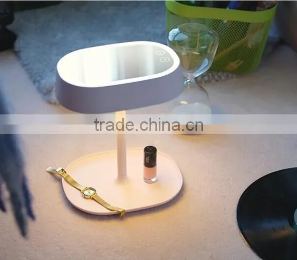 Makeup Mirror Lamp Multifunction Mirror With Table Lamp Small Thing Organizer LED Makeup Mirror Lamp For Sale photo-6