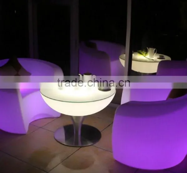 2017 Sigma 16 Colors Change PE Plastic Cheap Outdoor Bar Stool Sets photo-3