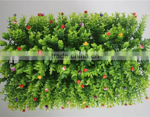 Colorful Artificail Eucalyptus Grass Mat Green Foliage Plants With Flowers photo-2