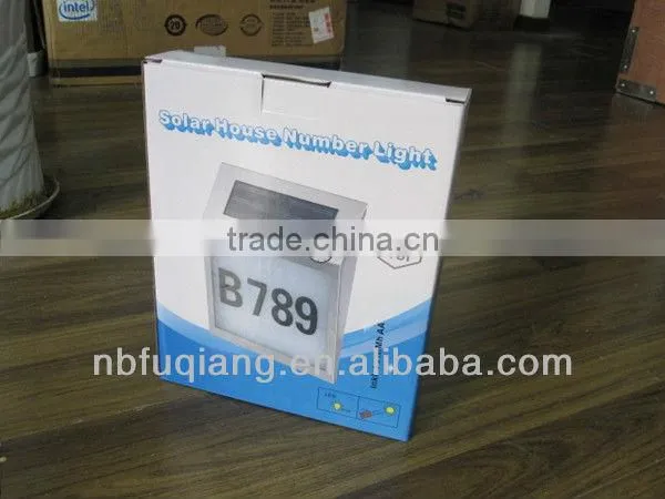 FQ-133 Useful and Environmental Led Solar Power of House Numbers Led Solar Power Address Numbers Light photo-3