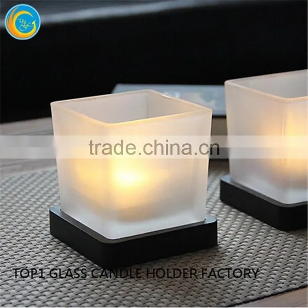 Wholesale Candle Jars With Metal Lids Candle Making Glassware Medium Square Glass Jar photo-5