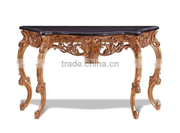 French Style Reproduction Living Room Furniture Console Table With Wood Top photo-4