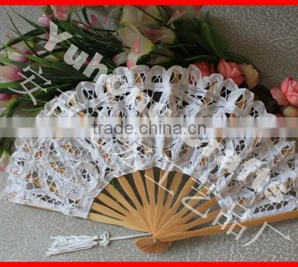 Beatutiful and Colorful Wedding Folding Lace Fan photo-4