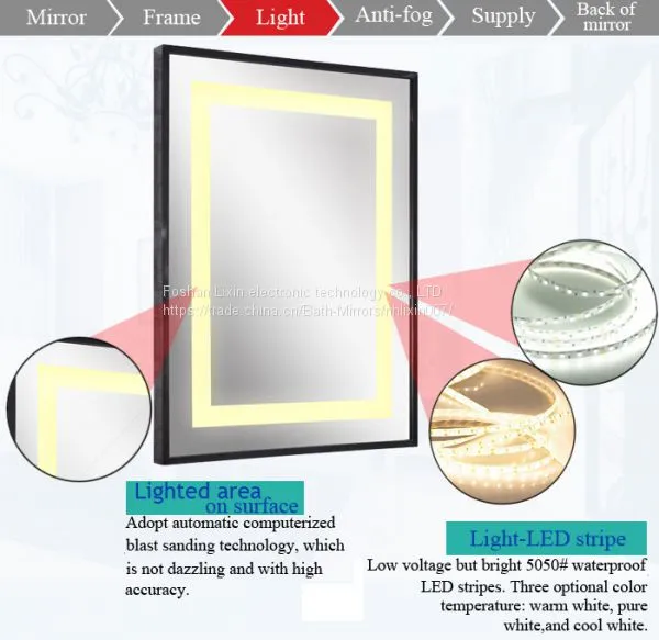 Unique Design Lighted Vanity Mirror for Hotels photo-3