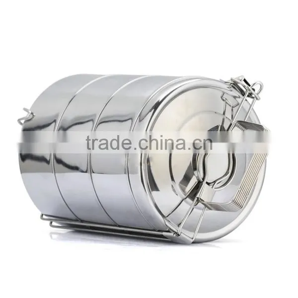 Factory Three Layers Container for Food With Dividers/lunch Box Tiffin Carrier/stainless Steel Tiffin photo-5