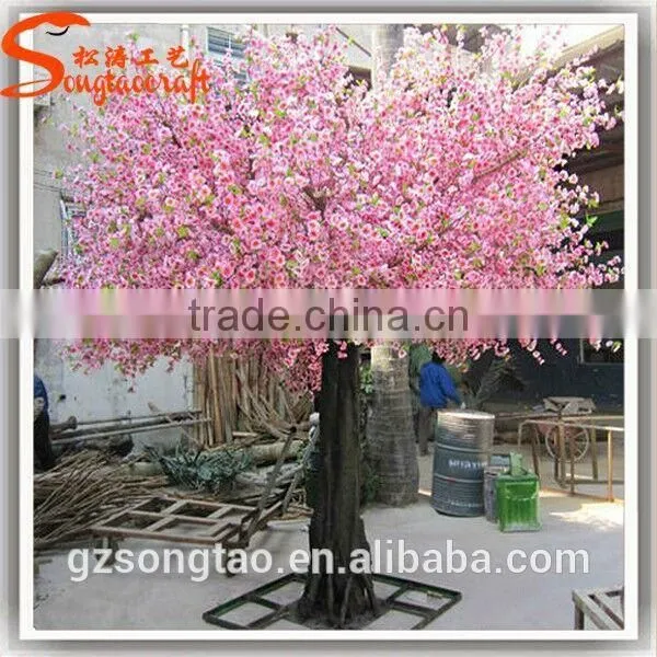 Fake Artificial Cherry Blossom Tree Fabric Artificial Cherry Blossom Tree
