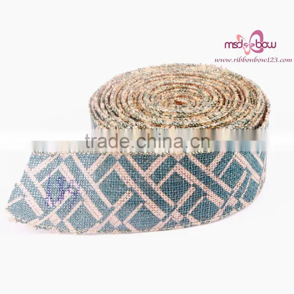 Professional Wavy Design Printed Jute Ribbon photo-5