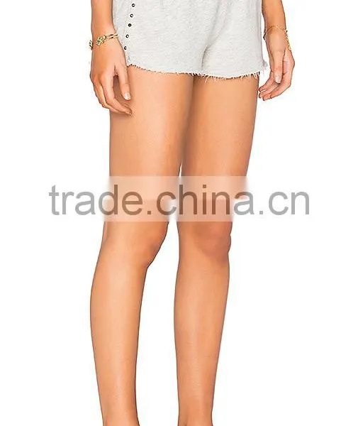 MGOO New Summer Slim Fit Gym Wear Athletic Shorts Women Hot Sexy Girls Short Pants With Raw Cut Hems photo-4