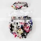 ShiJ Toddler Baby Clothing Fancy Linen Print Baby Girls Romper Set photo-2