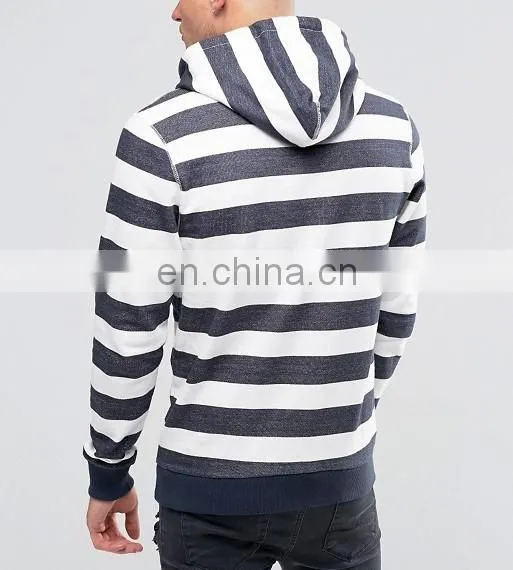 Blend Stripe Hooded Sweatshirt Manufacturer photo-2