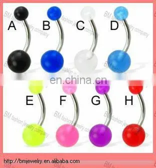 Wholesale Cheaper Classic Acrylic Belly Bar Piercing Navel Ring Body Jewellery