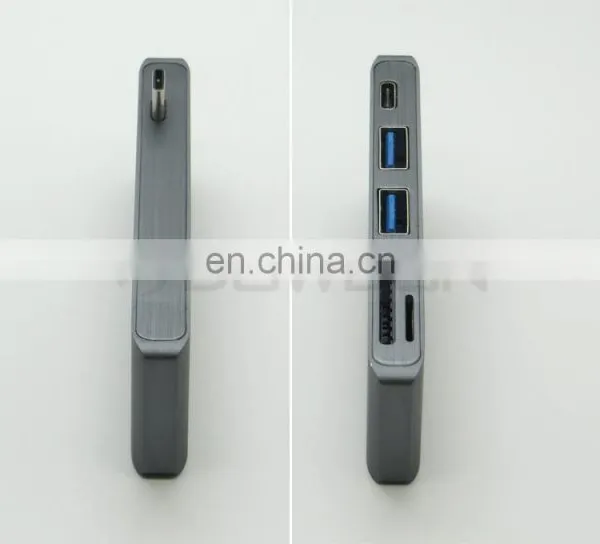 5 in 1 Type-C Hub USB 3.0 Combo Hub With USB-C Charging & Card Reader for MacBook photo-4