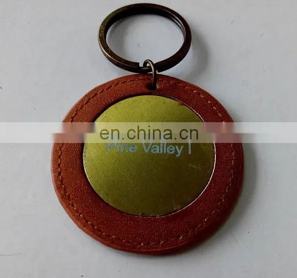 Custom Leather Keychain Zinc Alloy Material Leather Sealed Edge Keychain photo-5