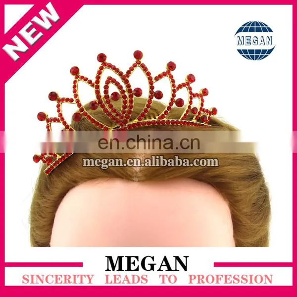 Siam Rhinestone Hair Accessory Crown Wedding Hair Combs photo-4