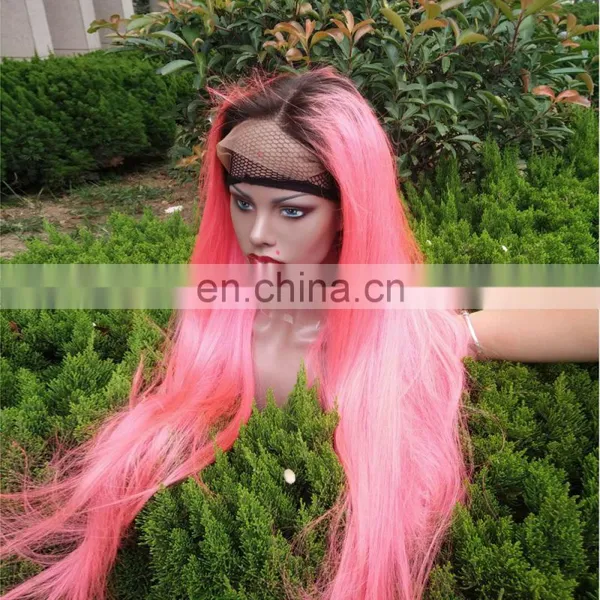 Factory Wholesale Price Ombre Hair Weaves Middle Part Lace Front Wigs photo-4