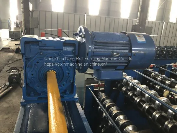 Export to Poland 1080 Trapezoidal Double Layer Roll Forming Machine With Post Guide Cutting photo-3