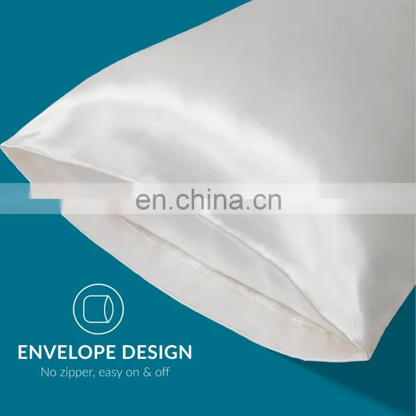 Luxury Machine Washable Comfort Polyester Silky Smooth Pillowcase For Adults photo-6