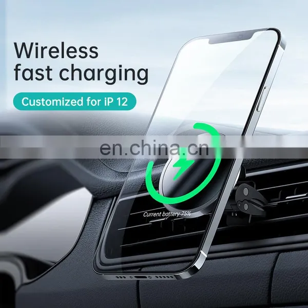 OEM Cargadores 15W Fast Charging Air Vent Car Phone Holder Mount Magnet Magnetic Wireless Charger for IPhone 12 photo-2