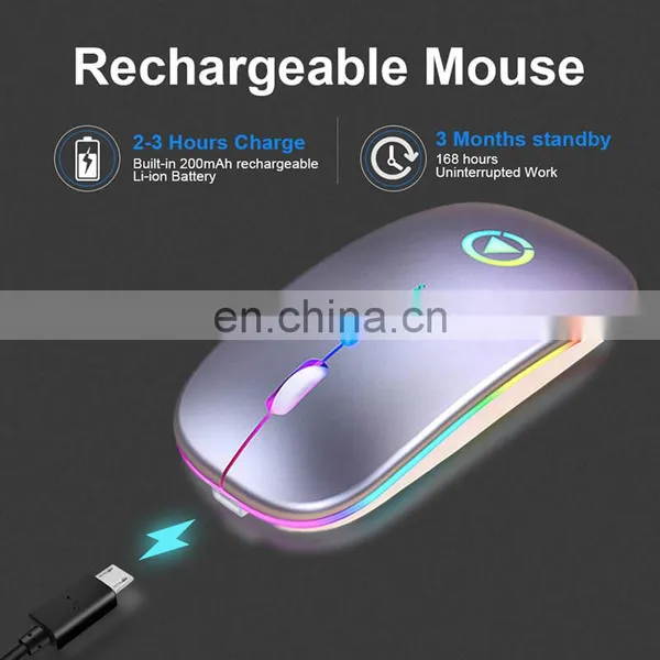 Factory Price for 2.4G Wireless Keyboard and Mouse Computer Silent LED Backlit Ergonomic Rechargeable Gaming Mouse Keyboard photo-3
