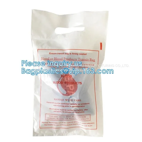 BLOOD TRANSIT BAGS, BLOOD GIP BAGS, BLOOD HANDLE ZIP BAGS, Medical Biohazard Waste Plastic Bag, BLOOD TRANSPORT BAG, BAGPLASTICS, BAGEASE, PAC, PAK photo-4