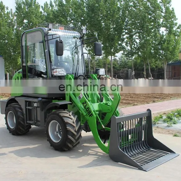 Low Price China Year 4*4 Drivel Wheel Wheel Loader 0.8ton Zl08 Mini Steer Wheel Loaders for Sale photo-2