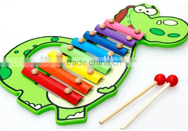 8 Scale Dinosaur Hand Knock Wooden Xylophone Piano Toy photo-5