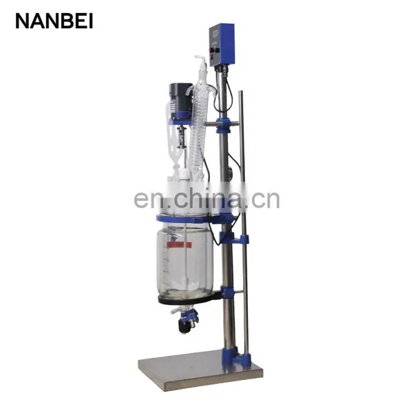 5l Laboratory Chemical Stirring Double Layer Jacketed Mini Glass Reactor With CE photo-3