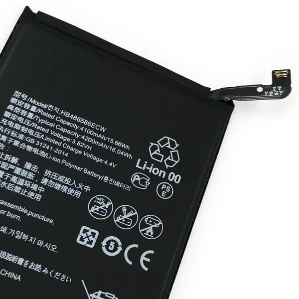 Cell Phone Batteries Prices Rechargeable Battery HB486586ECW For Huawei P40 Lite 4200mAh photo-3